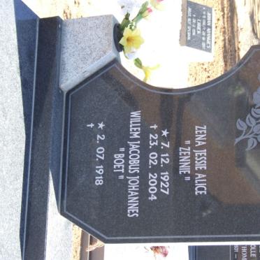 ? Willem Jacobus Johannes 1918- &amp; Zena Jessie Alice 1927-2004