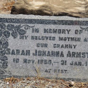 ARMSTRONG Sarah Johanna 1855-1930