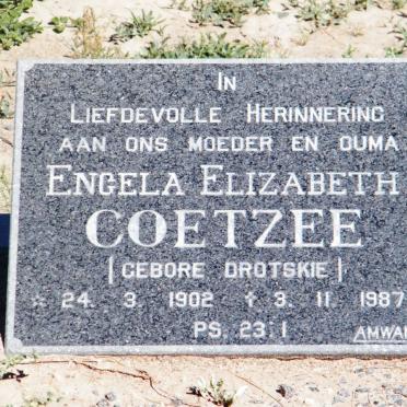 COETZEE Engela Elizabeth nee DROTSKIE 1902-1987