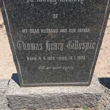 GILLESPIE Thomas Henry 1879-1939