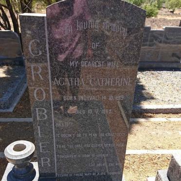 GROBLER Agatha Catherine nee NORVAL 1919-1965