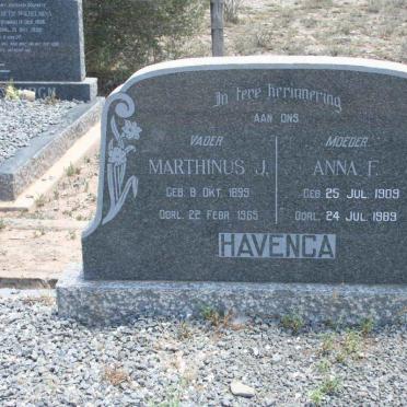 HAVENGA Marthinus J. 1899-1965 &amp; Anna F. 1909-1989