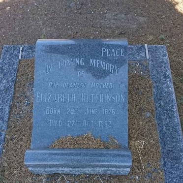 HUTCHINSON Elizabeth 1876-1962