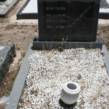 KALP Maryann nee V.D. MERWE 1900-1981