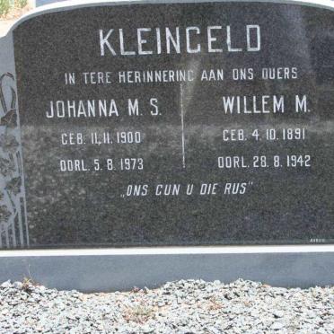 KLEINGELD Willem M. 1891-1942 &amp; Johanna M.S. 1900-1973