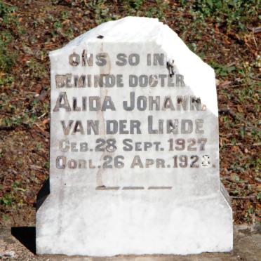 LINDE Alida Johanna, van der 1927-1928