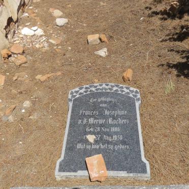 MERWE Frances Josephine, v.d. nee ROCHER 1886-1950