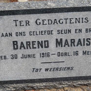 MARAIS Barend 1916-1932