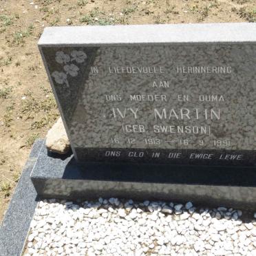 MARTIN Ivy nee SWENSON 1913-1991