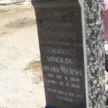 MERWE Johannes Arnoldus, van der 1934-1958