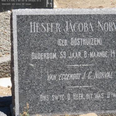 NORVAL Hester Jacoba nee OOSTHUIZEN