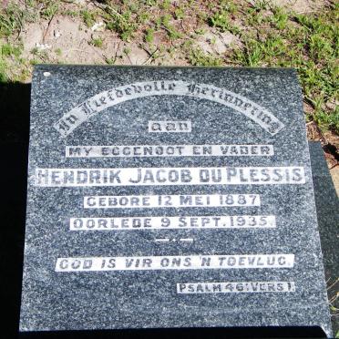 PLESSIS Hendrik Jacob, du 1887-1935