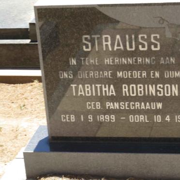 STRAUSS Tabitha Robinson nee PANSEGRAAUW 1899-1976