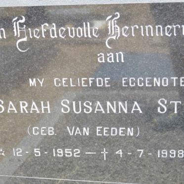 STOLK Sarah Susanna nee VAN EEDEN 1952-1998