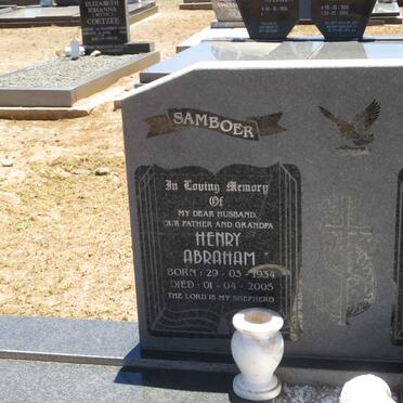 SAMBOER Henry Abraham 1934-2005 &amp; Maggie 1929-2016