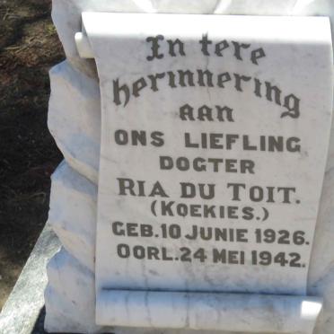 TOIT Ria, du 1926-1942