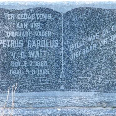 WALT Petrus Carolus, v.d. 188?-1965