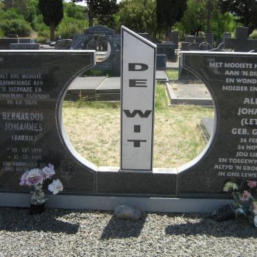 WIT Bernardus Johannes, de 1910-1998 &amp; Aletta Johanna GERBER 1913-2005