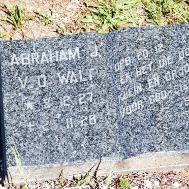 WALT Abraham J., v.d. 1927-1928