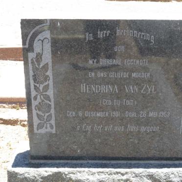 ZYL Hendrina, van nee DU TOIT 1901-1953