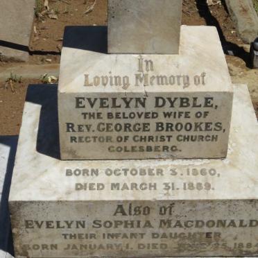 BROOKES Evelyn Dyble 1860-1889 :: BROOKES Evelyn Sophia MacDonald 1884-1884