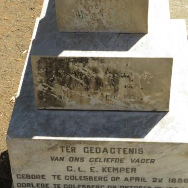 KEMPER G.L.E. 1856-1954 &amp; ? 1863-1889