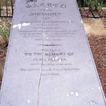 BEDFORD Susanna Elizabeth Christina nee VAN ZYL -1868 :: BEDFORD Clara Frances -1859