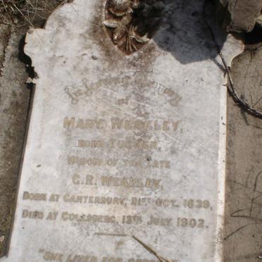 WEAKLEY Mary nee TUCKER 1839-1902