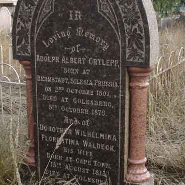 ORTLEPP Adolph Albert 1807-1879 &amp; Dorothea Wilhelmina Florentina WALDECK 1815-1896