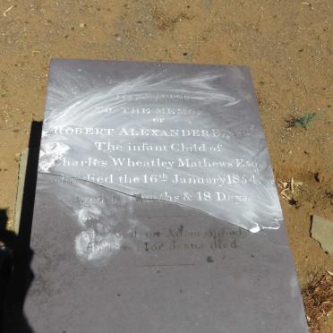 MATHEWS Robert Alexander Bates -1854