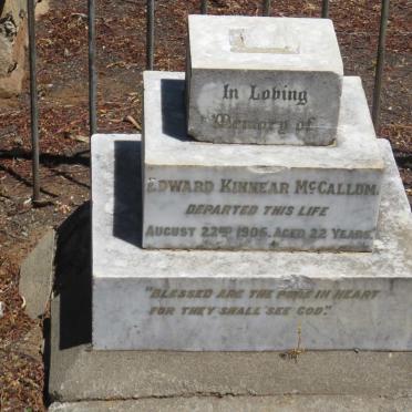 McCALLUM Edward Kinnear -1905