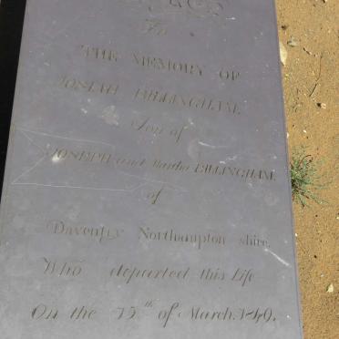 BILLINGHAM Josiah -1849