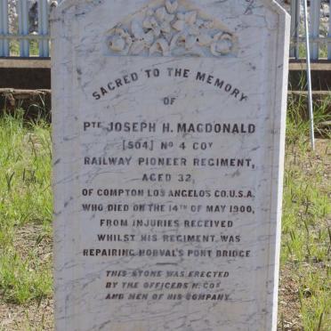 MACDONALD Joseph H. -1900