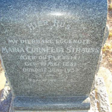 STRAUSS Maria Cornelia nee DU PLESSIS 1881-1932