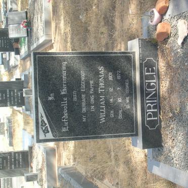 PRINGLE William Thomas 1931-1972 &amp; Ray Francis 1943-1978