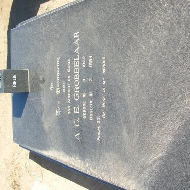 GROBBELAAR A.C.E. 1902-1984