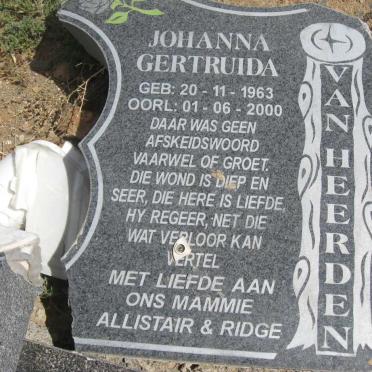 HEERDEN Johanna Gertruida, van 1963-2000