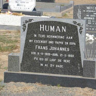 HUMAN Frans Johannes 1909-1990