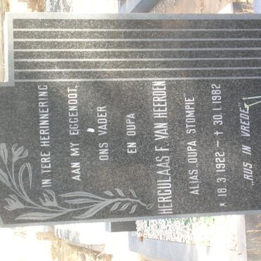 HEERDEN Herculaas F., van 1922-1982 