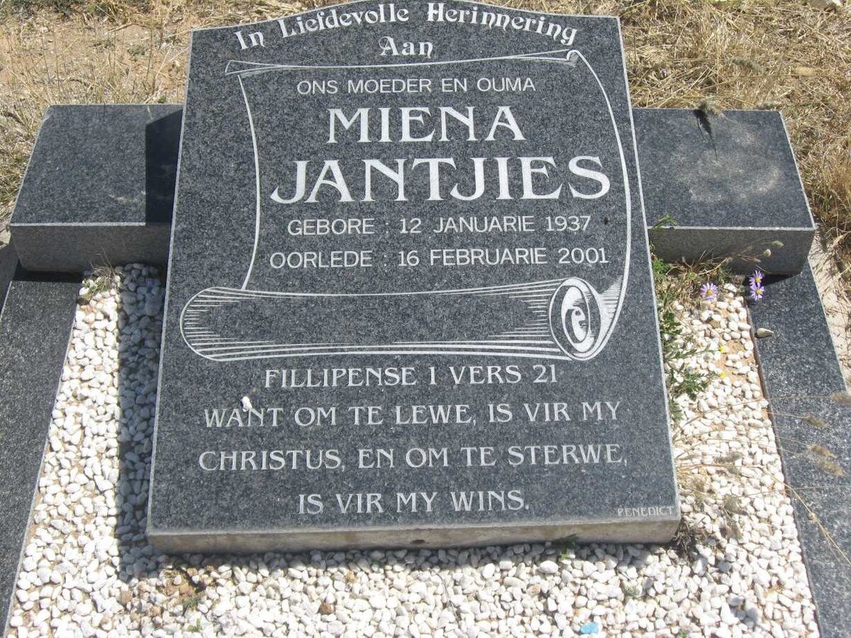 JANTJIES Miena 1937-2001