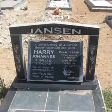 JANSEN Harry Johannes 1968-2002