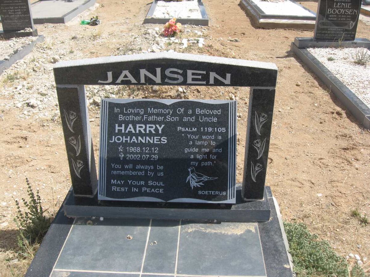 JANSEN Harry Johannes 1968-2002