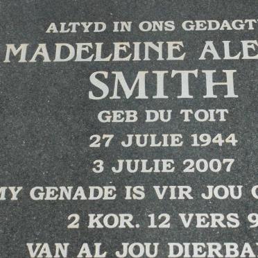 SMITH Madeleine Alette nee DU TOIT 1944-2007