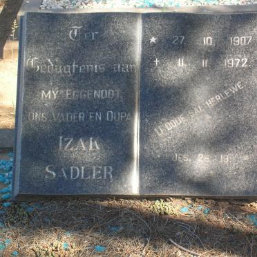 SADLER Izak 1907-1972