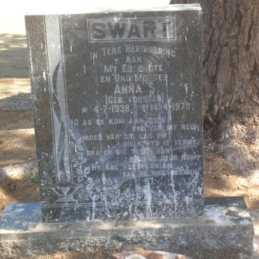 SWART Anna S. nee VORSTER 1938-1970