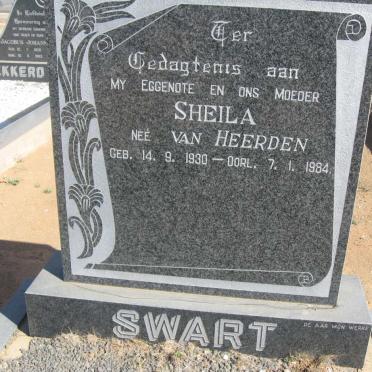 SWART Sheila nee VAN HEERDEN 1930-1984