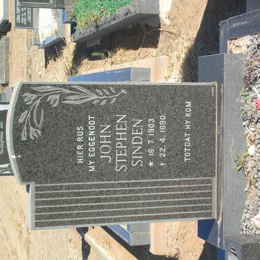 SINDEN John Stephen 1903-1990