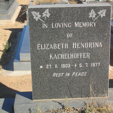 KACHELHOFFER Elizabeth Hendrina 1903-1977