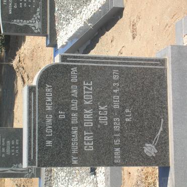 KOTZE Gert Dirk 1923-1971