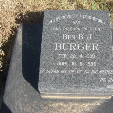 BURGER Ben B.J. 1930-1986 